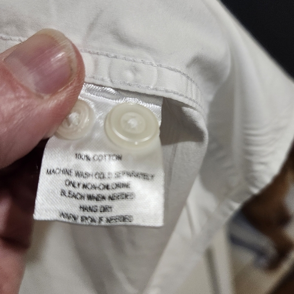 UNTUCKit slim fit 100% cotton white dress shirt navy blue accents men's size XXL - Picture 4 of 9